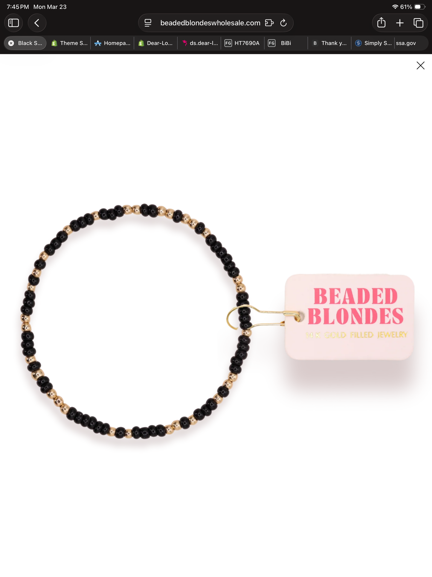 Beaded blonde bracelets